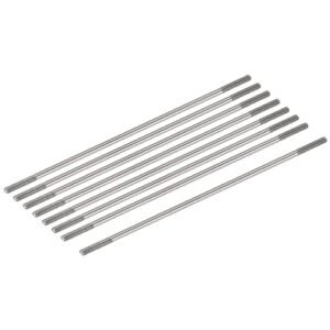 MECCANIXITY 8pcs Push Rod Connector Double End Threaded Rod 304 Stainless Steel for DIY RC Car Boat Airplane Helicopter Model and DIY Material M2x75mm with RC Oil for Snoring