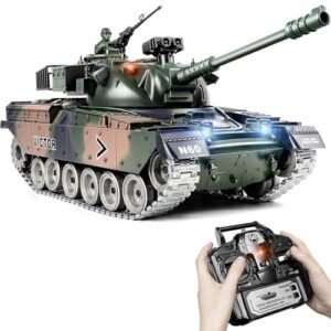 Supdex US Military Truck RC 1 18 Scale Alloy Metal Remote Control Vehicle with Realistic Smoke Sound and Lights for Adults and Kids