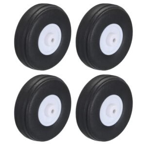 MECCANIXITY 1.5 Inch OD Foam Wheels RC Airplane PU Sponge Wheels Tire Tail Wheel Replacement for DIY RC Model Plane Aircraft Pack of 4