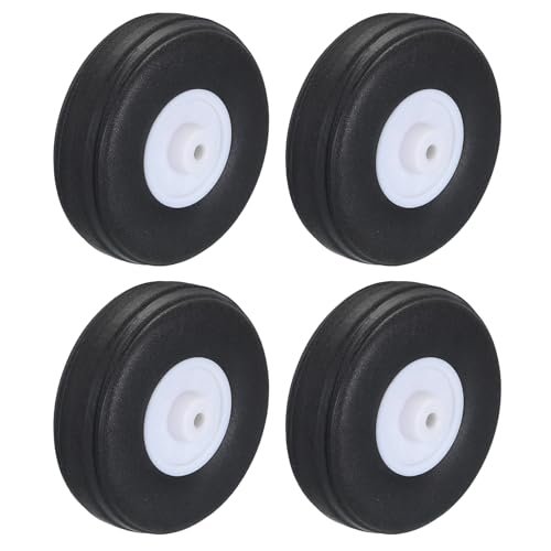 MECCANIXITY 1.5 Inch OD Foam Wheels RC Airplane PU Sponge Wheels Tire Tail Wheel Replacement for DIY RC Model Plane Aircraft Pack of 4
