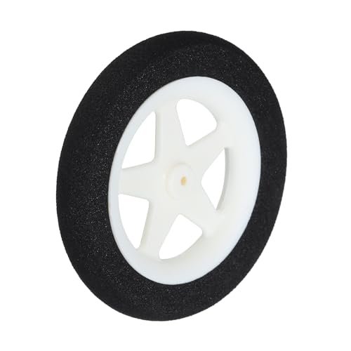 MECCANIXITY Fundango RC Plane Sponge Wheels 2.5 Inch OD 0.08 Inch ID White Foam Wheel Replacement Pack of 1