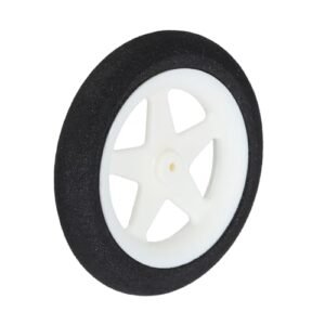 Funtech RC Plane Sponge Wheels 2.36 Inch OD 0.08 Inch ID White Foam Replacement Wheels for DIY Model Aircraft Pack of 1