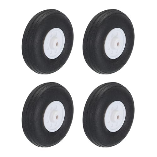 MECCANIXITY RC Airplane Wheel Pants 1.26 Inch OD PU Sponge Wheels for DIY RC Model Plane Aircraft Pack of 4