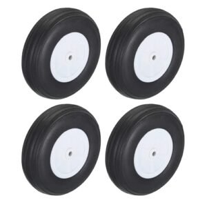 MECCANIXITY Foam Wheels for RC Planes 3.94 Inch OD PU Sponge Wheels Pack of 4
