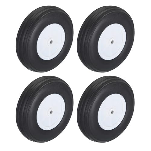 MECCANIXITY Foam Wheels for RC Planes 3.94 Inch OD PU Sponge Wheels Pack of 4