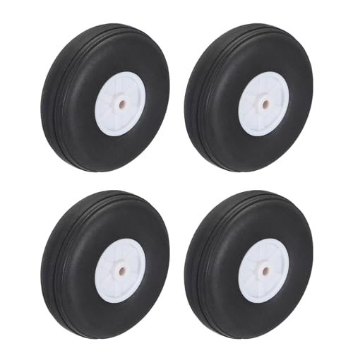 MECCANIXITY RC Airplane Wheels for Grass 2.2 Inch OD PU Sponge Wheels Pack of 4