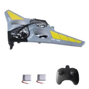 GoolRC B 2 Bomber RC Plane 2.4GHz 2CH Remote Control Airplane Foam RC Aircraft with 2 Batteries Easy to Fly for Beginners and Adults Yellow