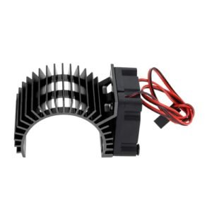 YINETTECH 1pc 5V Cooling Fan 30mm RC Motor Radiator Aluminum Alloy Heatsink for 1 10 Scale Electric RC Trucks 540 550 Motor Black