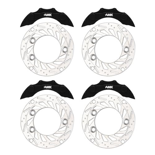 AMK Aluminum TRX4 Brake Discs with Caliper Upgrade Kit for 1/10 Scale RC Crawler Hardbody TRX4 TRX6 Models