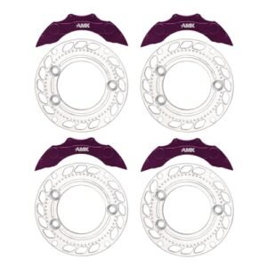 AMK Aluminum TRX4 Brake Discs with Caliper 1 10 Scale RC Crawler Parts Upgrade Kit Purple B
