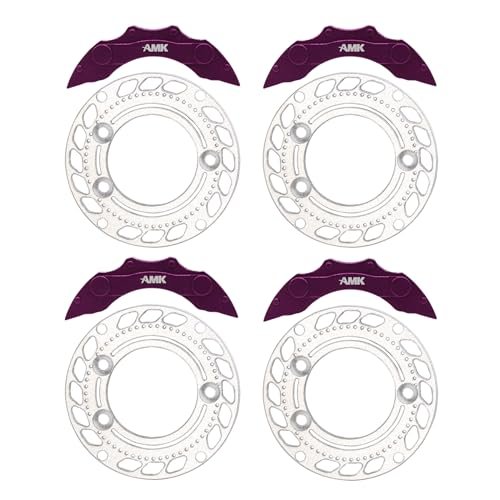 AMK Aluminum TRX4 Brake Discs with Caliper 1 10 Scale RC Crawler Parts Upgrade Kit Purple B
