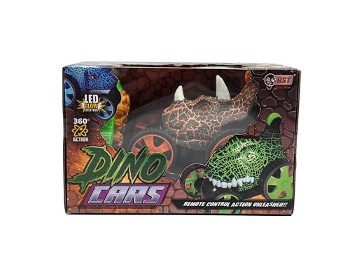 Dakott Rc Stunt Cars for Kids Dinosaur Toys Remote Control Car 360 Degree Rotation Monster Racing Car Toys for Kids Toddlers Birthday Gifts for Boys Girls 3 4 5 Years Old