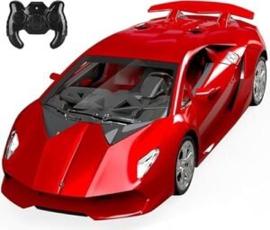100 CLASSIC Remote Control Car, 1/24 Scale RC Sport Racing Toy Car, Compatible with Lamborghini Sesto Elemento Model Vehicle for Boys Girls Red