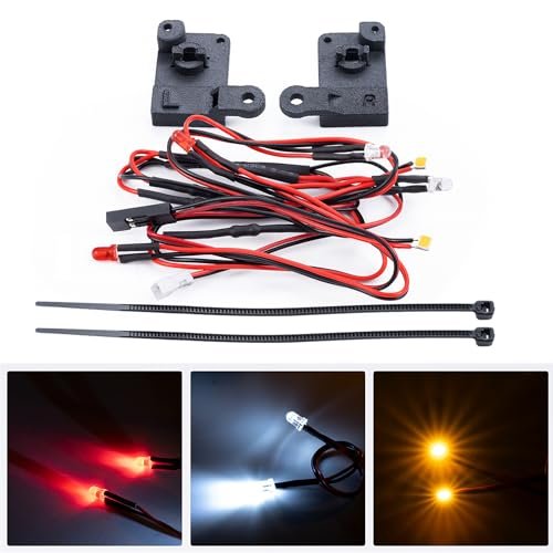 Zolikar 1 18 Scale RC Car Tires TRX4M K10 LED Light Kit Headlight Taillight Set for RC Crawler Car Upgrades
