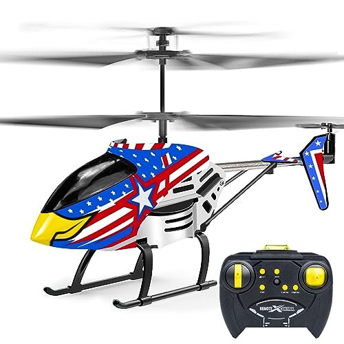 SkyRider 2.5 Channel RC Helicopter with Gyro LED Lights for Kids and Beginners