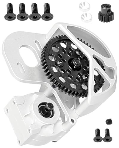 RCMYou Firing RC Battleship Aluminum Transmission Gearbox Upgrade for 1/10 Axial SCX10 SCX10 II 90046 90047 AX10 RC Crawler Truck