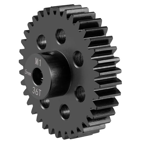 BRKRC Steel M1 Pinion Gear 34T 45T 5mm Shaft for RC Cars and Trucks