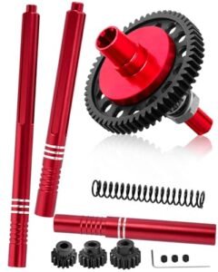 RCarmubWow RC Upgrades Part for 1/10 Arrm a Granite Senton Vorteks 3S BLX Big Rock 3S BLX Steel RC 57T Slipper Gear with 3.175mm 15T 16T 17T Pinions Aluminum Center CVD Red i need a little space rc willey song