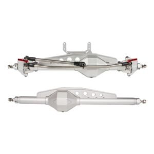 COOWOO CNC Aluminum Complete Front Rear Axle Set for Largest RC Battleship vs Dive Bomber 1/10 Scale Models