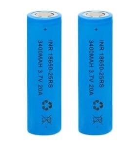 AFSONGOO 2 Pack 3.7 Volt 18650 RC Battery Pack 3400mAh Li ion Flat Top Batteries for Flashlights Headlamps and RC Cars