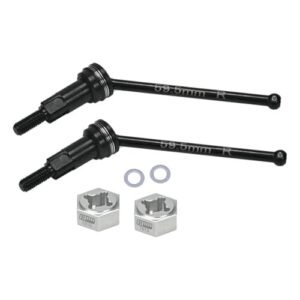 GPM 4140 Medium Carbon Steel Rear CVD Drive Shafts with Aluminum 7075 Wheel Hex for ARRMA 1/18 Granite Grom Mega 380 ARA2102 Typhon Grom ARA2106 Silver