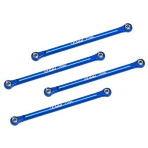 GPM Upgrades Aluminum 7075 Lower 4 Link Bar Set for Giant Gas Powered RC Monster Truck Losi 1 18 Mini LMT 4X4 Brushed Monster Truck Rtr Los01026 Blue