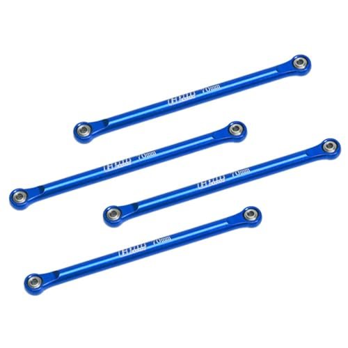 GPM Upgrades Aluminum 7075 Lower 4 Link Bar Set for Giant Gas Powered RC Monster Truck Losi 1 18 Mini LMT 4X4 Brushed Monster Truck Rtr Los01026 Blue