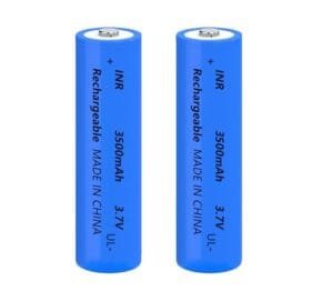 Yuntunele 18650 RC Battery 2 Packs 3.7V 3500mAh Button Top Rechargeable Battery for LED Flashlights and More