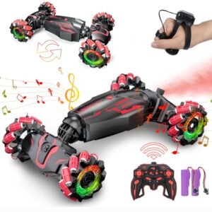 Onkyo RC 762M Codes Gesture Sensing RC Stunt Car 4WD Remote Control with Light Music Spray for Kids