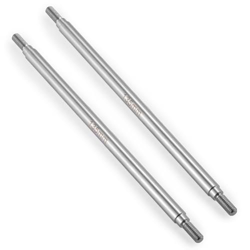 QUPA AM STORE RC Car Suspension Oil Stainless Steel Suspension Links 135mm Chassis Linkages Set for 1/10 Scale Upgrades SCX10 TRX4 RC Crawler Car Accessories