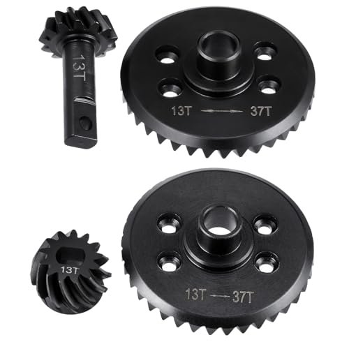 BRKRC Steel Differential Pinion Gear Set for 1/10 RC Car Wheels and Tyres Compatible with Traxxas Slash E MAXX 4X4 XO 01