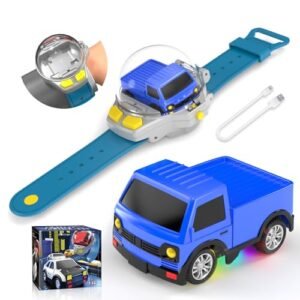 Axiom RC Cars YUZ Mini Remote Control Car Watch Toy with LED Lights 2.4G Hand Controlled USB Charging for Kids Boys Girls