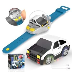 YUZ Mini Tacon RC Cars Remote Control Car Watch Toy with LED Lights 2.4G USB Charging for Kids Boys Girls