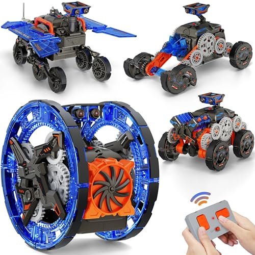 STEM 4 in 1 Remote Control Robot Building Toy DIY Educational Science Kit for Kids Ages 6 12