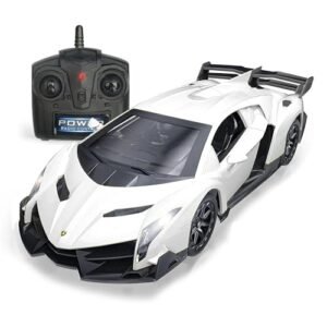 100 CLASSIC Lamborghini Officially Licensed Remote Control RC Car Series 1:18 Scale Full Function Electric Sport Racing Hobby Toy Car White