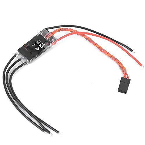ZLXHDL RC Plane Speed Controller, 12A ESC 2‑4S Electronic Speed Controller RC Airplane Accessory for Fixed Wing Aircraft Model