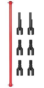 Tamiya 1/10 HotShot 58391 RC Upgrade Aluminum Center Drive Shaft Driveshafts with Drive Cup Red for the Funniest RC Plane Crashes