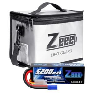 Zeee 3S Lipo Battery 5200mAh 11.1V 80C Hard Case with EC5 Connector and Fireproof Safe Bag