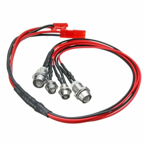 CHICHIYANG 4pcs Plastic Front and Rear LED Light Kit to Revive RC Bodies for 1/16 WPL B14 B14K B24 B24K B16 B16K C14 C14K C24 C24K RC Car
