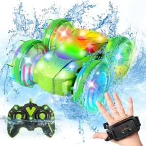 Traxxas 49cc RC Monster Truck 4WD Amphibious Remote Control Vehicle with Lights for Kids Ages 6 12 Waterproof Hand Controlled Boat Toy for Boys Girls