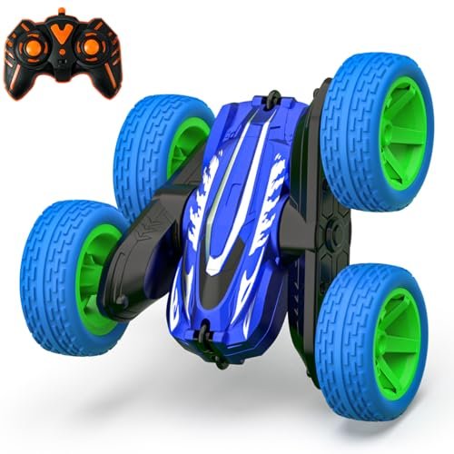 BEZGAR RC Direct Charge Remote Control Car Dual Motor 2.4Ghz All Terrain Stunt Toy for Kids