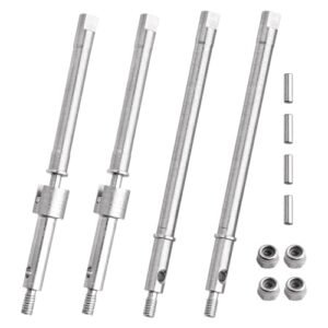 Fijon RC Motorcycle Upgrade Parts AllinRC Drive Shaft Front Rear Axle CVD Shafts Dogbone for Axial SCX24 Deadbolt C10 JLU Bronco 1/24 RC Crawler