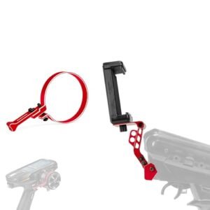 Radiolink RC8X Holder Mount & Alloy One Hand Handwheel Control Accessory Combo, Red