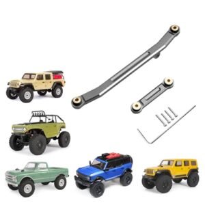 FriHobby Aluminum Steering Rod Tie Links Set for 1/24 RC Crawler Axial SCX24 Upgrades Compatible with Aloft RC