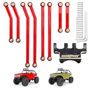 HobbyPark Aluminum High Clearance Links Set Brass Link Mounts for Laegendary Thunder RC Car Parts Axial SCX24 Deadbolt B17 1 24 Crawler Upgrades