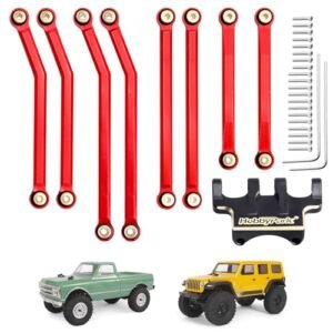 HobbyPark Aluminum High Clearance Links Set Brass Link Mounts for Chevy Silverado RC Car Axial SCX24 1 24 Crawler Upgrades