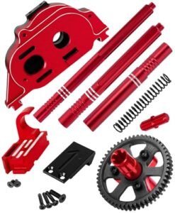 ARRMA RC Motor Shaft Extension Gear Cover Center Drive Shaft CVD 58T Metal Slipper Clutch Upgrade for 1/10 Granite Senton Vorteks 3S BLX Mega 550 Red