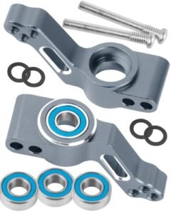 RcarmubWow Scale RC Axles Alloy Aluminum Rear Stub Axle Carriers for 1/10 Slash Rustler Stampede Bandit 2WD VXL Replacement of 3752 Titanium