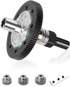 RcarmumbWow RC 87T Spur Gear Slipper Clutch Upgrade for Mega RC Model Truck Collection 1/10 Granite 4x4 Mega 550 Granite 4x2 Mega 550 87T Main Gear with 3.175mm 21T 23T 25T Pinions Black