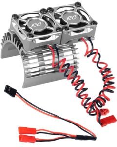 HopsupRC Motor Cooling Fan for Hobby Store RC Car 1/8 Scale 40mm 42mm Brushless Motor with Titanium Heatsink